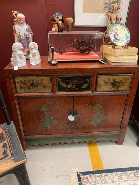 Chinese Elm Side Cabinet